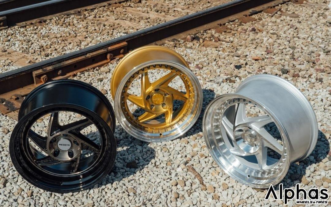 Regen5 R34 18x9.5 5x114 38ET Machine Silver/ Polish Lip (Set of 4 Wheels) - alphasone