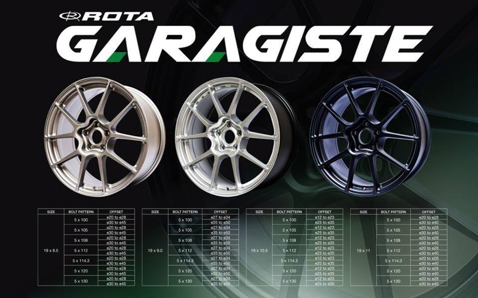 ROTA GARAGISTE 19x9 5X108 42 73 FLAT BLACK - alphasone