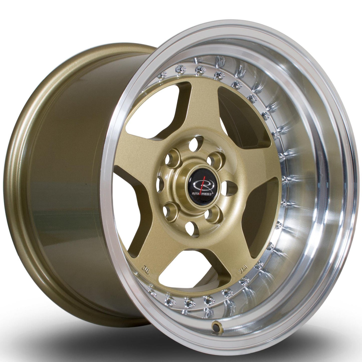 ROTA KYUSHA 15x9 4X114.3 -15 73 GOLD WITH POLISH LIP - alphasone