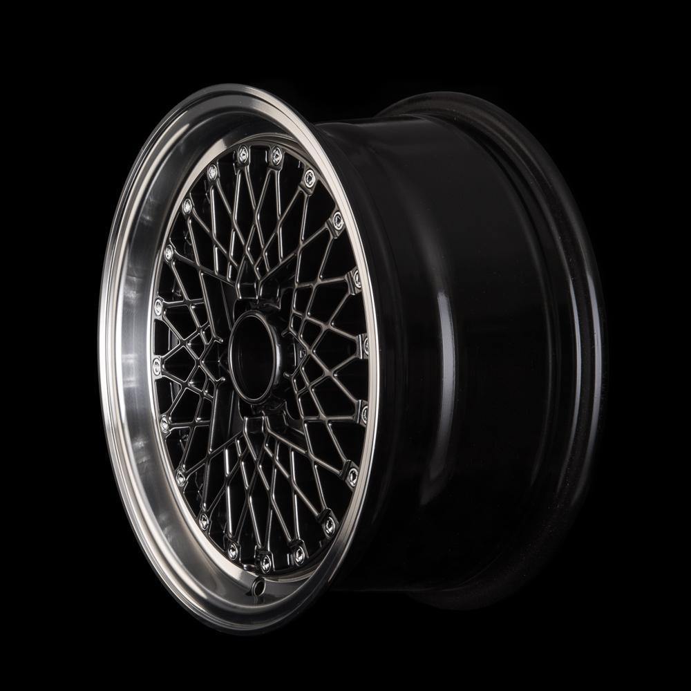 ROTA OS MESH 15x7 4X100 25 57.1 HYPERBLACK WITH POLISH LIP - alphasone