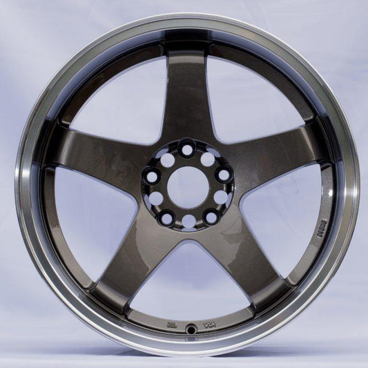 ROTA P-45R2 18x10 5X114.3 20 73 GUNMETAL WITH POLISH LIP - alphasone