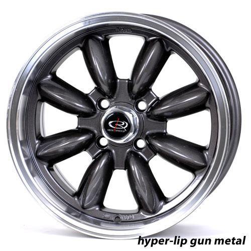 ROTA RB 17x7.5 4X100 45 56.1 GUNMETAL WITH POLISH LIP - alphasone