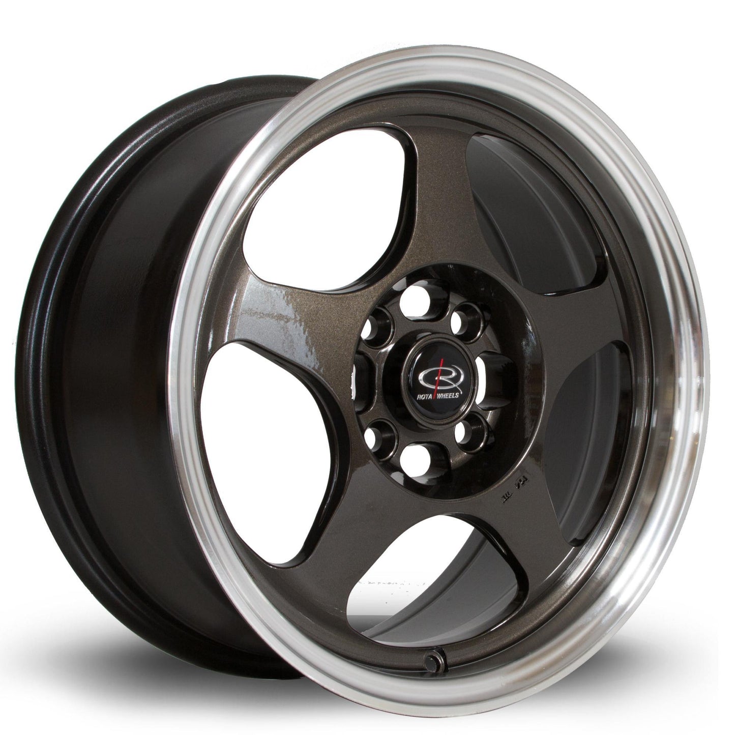 ROTA SLIPSTREAM 15x7 5X100 35 57.1 GUNMETAL WITH POLISH LIP - alphasone