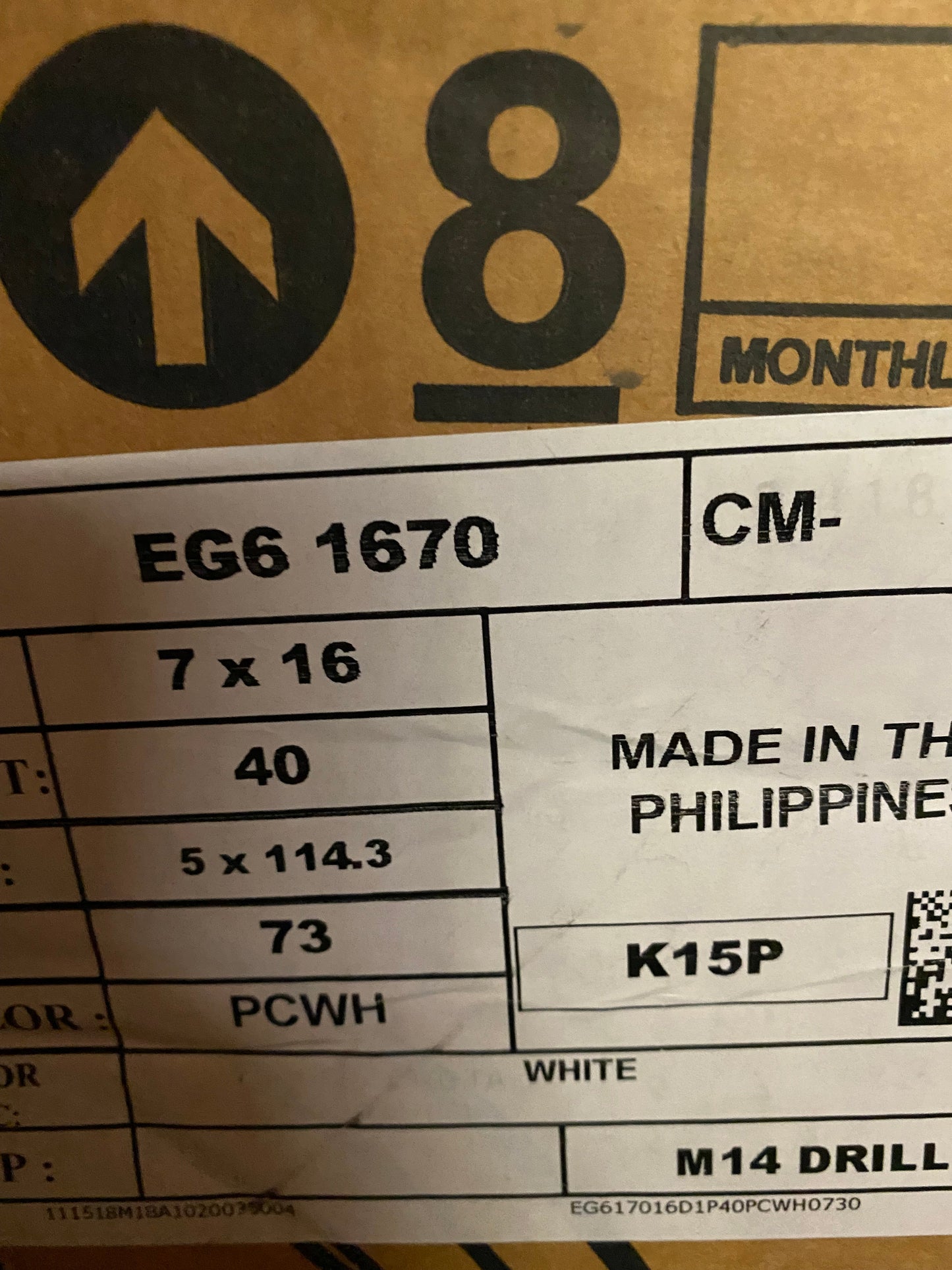 SELL - NEW SET OF 4 - ROTA EG6 16X7 5X114.3 +40 73.1 WHITE FITS 5X4.5 MIATA CIVIC RSX ACCORD WRX Flush FITMENT - alphasone