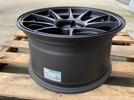 SELL - NEW SET OF 4 - ROTA TITAN 17X9 5X114.3 +42 73.1 FLAT BLACK FITS CIVIC SI ACCORD SE V6 S2000 240SX 350Z 370Z Mustang MAZDA 5 6 5X4.5 Aggressive - alphasone