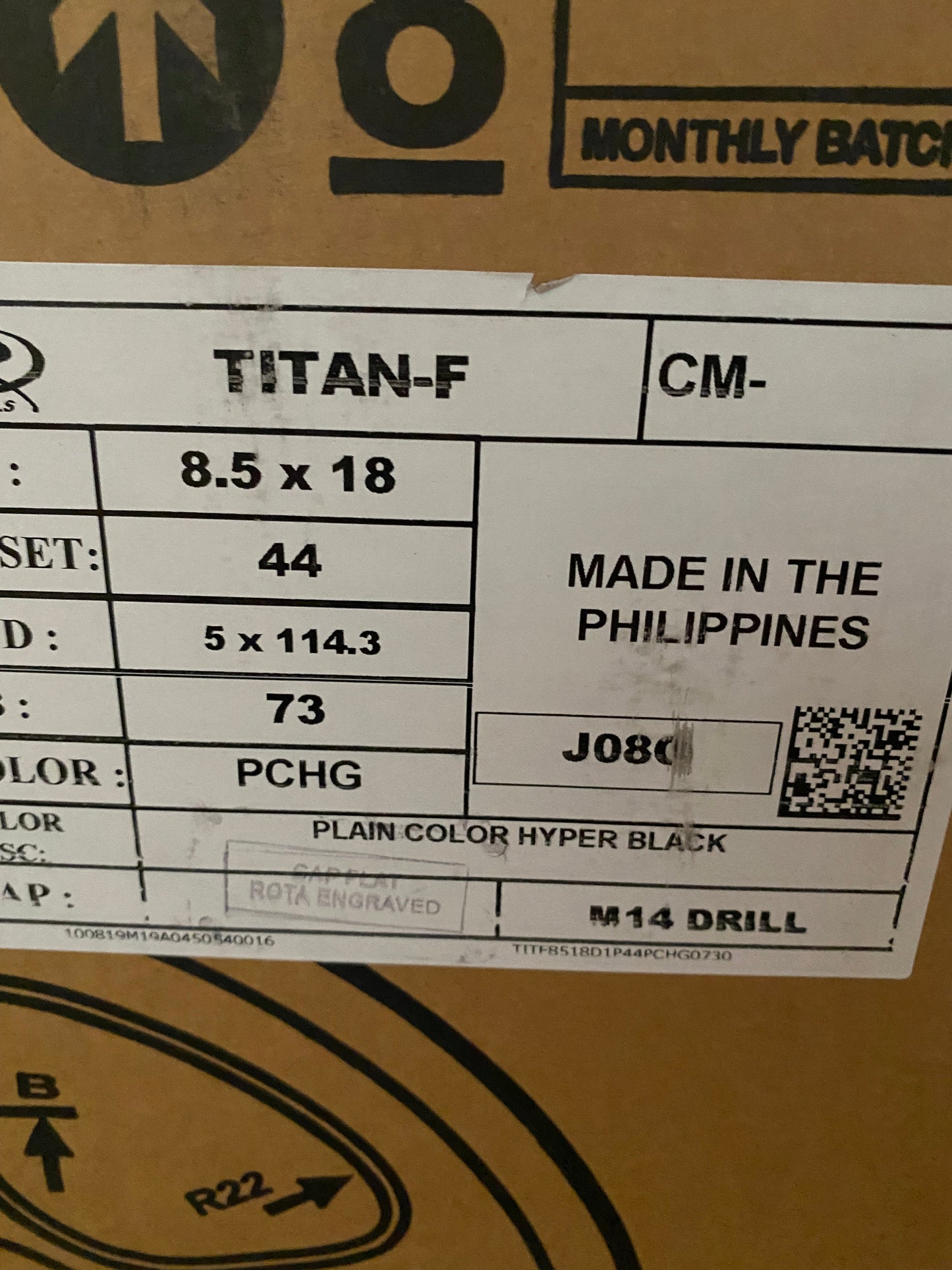 SELL - NEW SET OF 4 - ROTA TITAN-F 18X8.5 5X114.3 +44 73.1 HYPER BLACK FITS 5X4.5 MIATA CIVIC RSX ACCORD MAZDA 5 6 WRX Flush FITMENT - alphasone