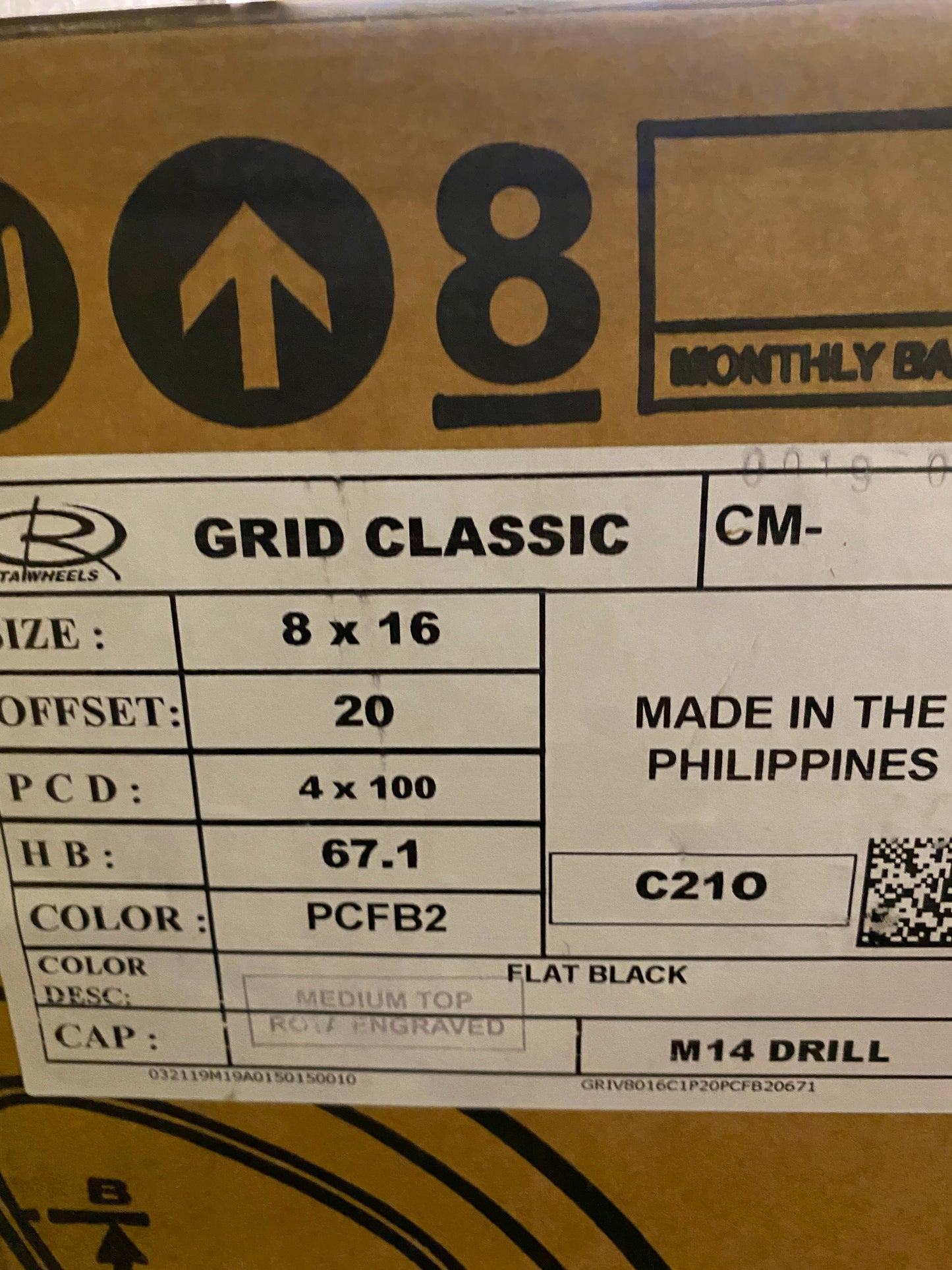 SET OF 4 - ROTA GRID CLASSIC 16x8 4x100 +20 67.1 FLAT BLACK FITS Civic EG Integra DC Miata - alphasone