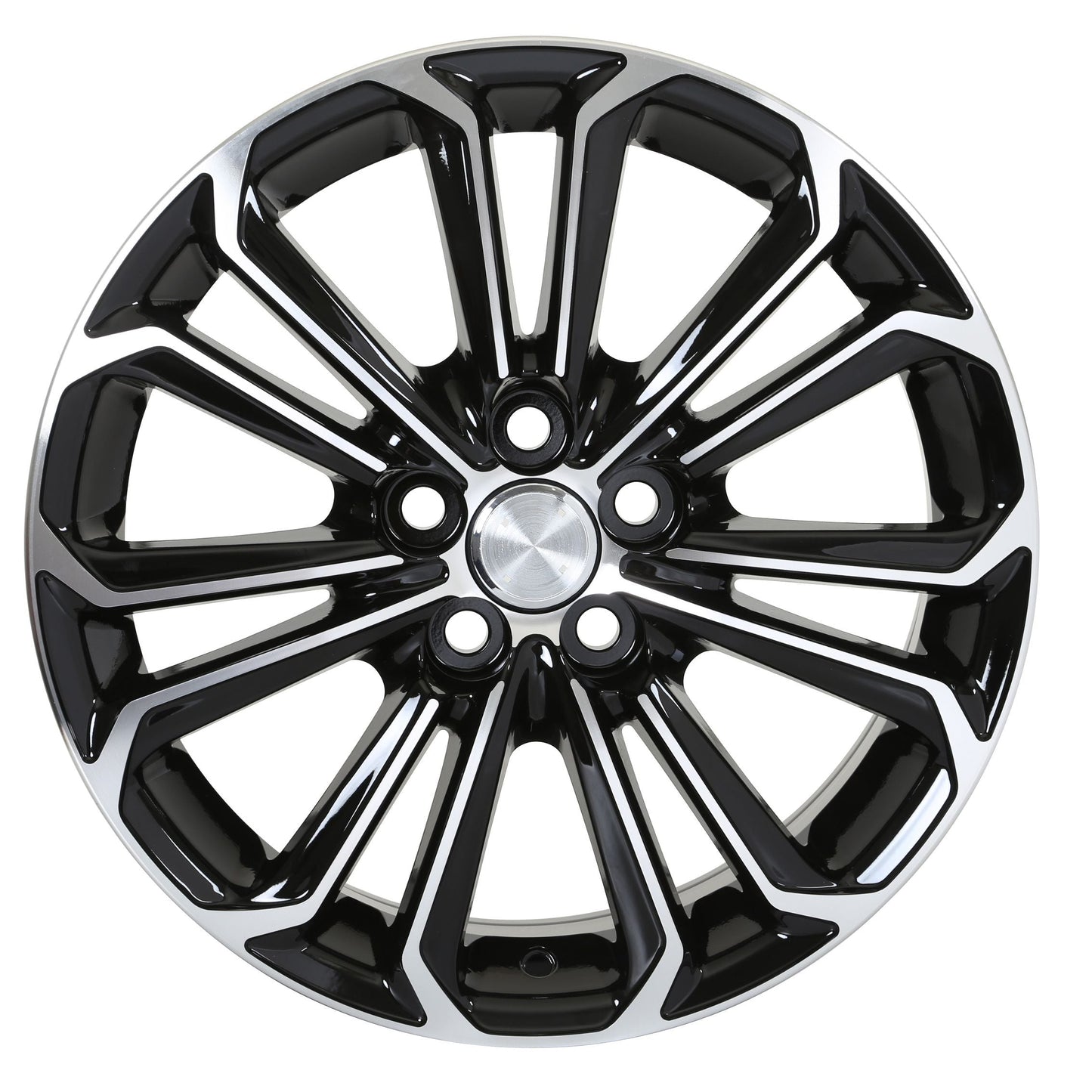 SET OF 4 / W221 1468 Black Machined Face 17x7.0 ET39 5x100 CB54.1 - alphasone