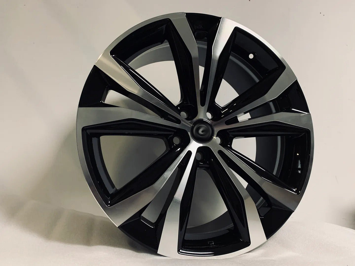 SET OF 4 / W247 Black Machined Face 20x8.0 ET35 5x100 CB 54.1 - alphasone