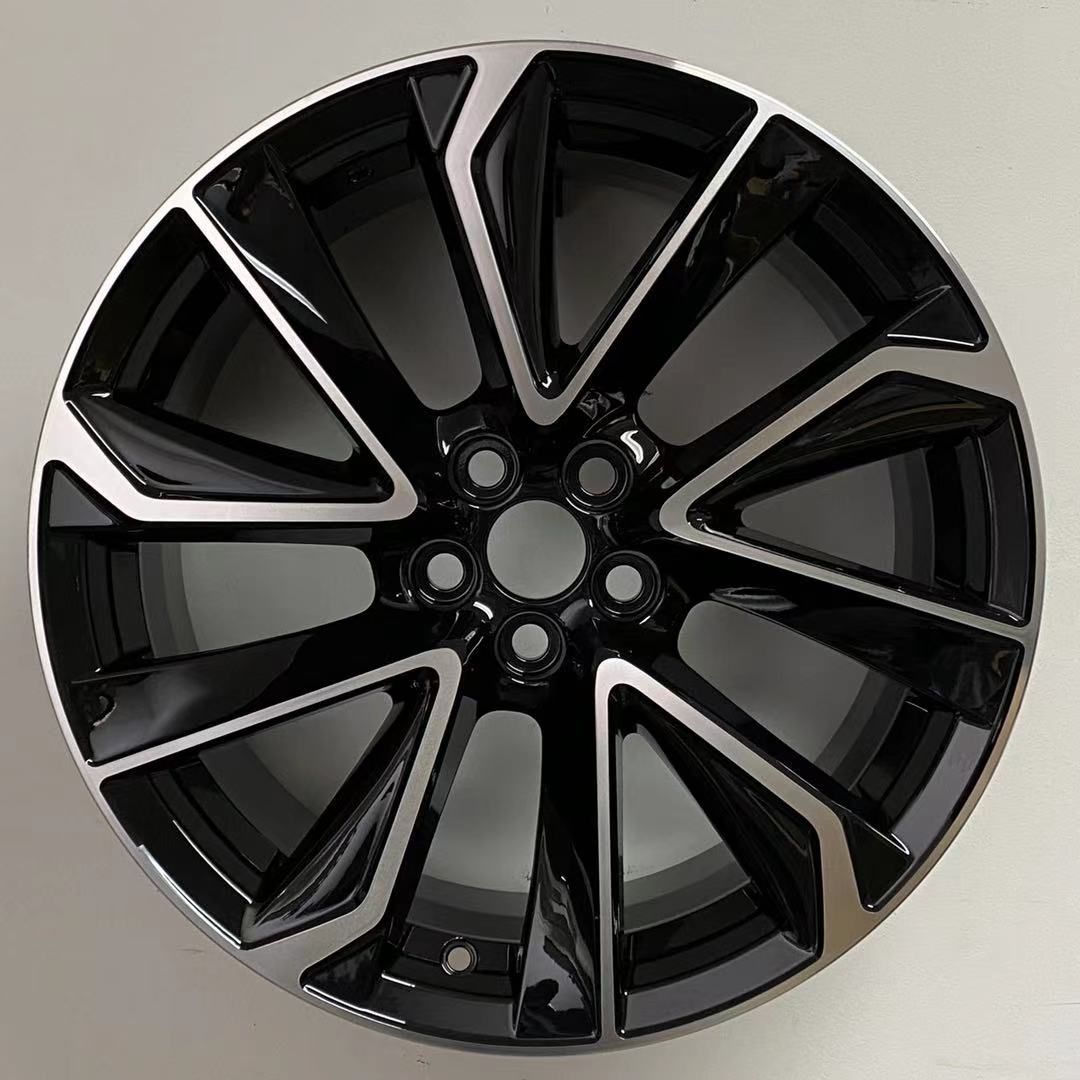 SET OF 4 / W254 D2038 Black Machined Face 18x8.0 ET40 CB73.1 5x100 - alphasone