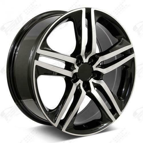 SET OF 4 / W307 Black Machined Face 20x8.5 Et45 5x120 CB64.1 - alphasone
