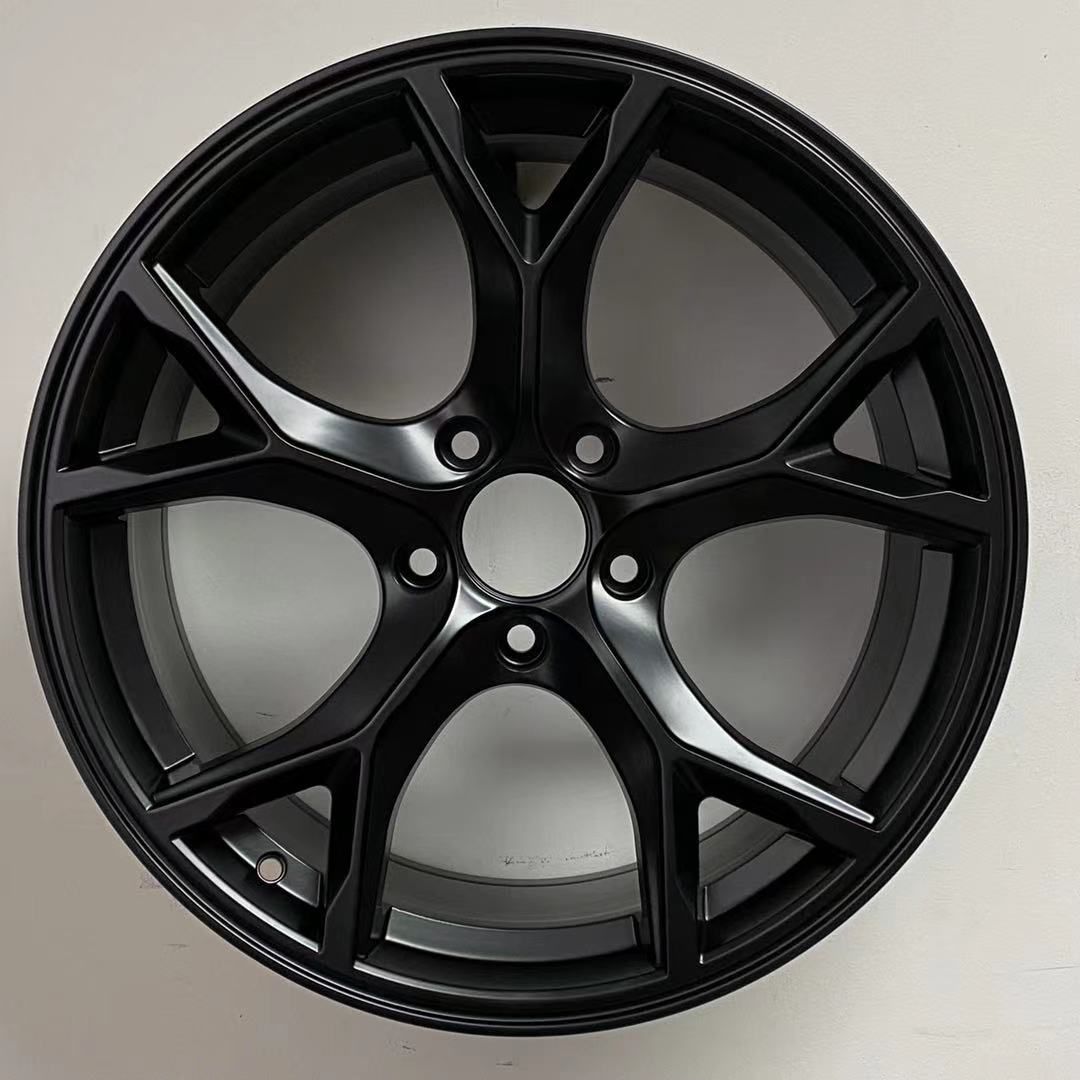 SET OF 4 / W313 Matt Black 17x7.5 ET42 5x114.3 CB73.1 - alphasone
