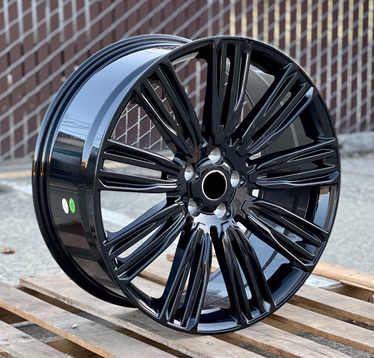 SET OF 4 WHEELS Range Rover VELAR EVOQUE 20X9.5 5X108 Gloss Black RIMS Set 4 Wheels - alphasone