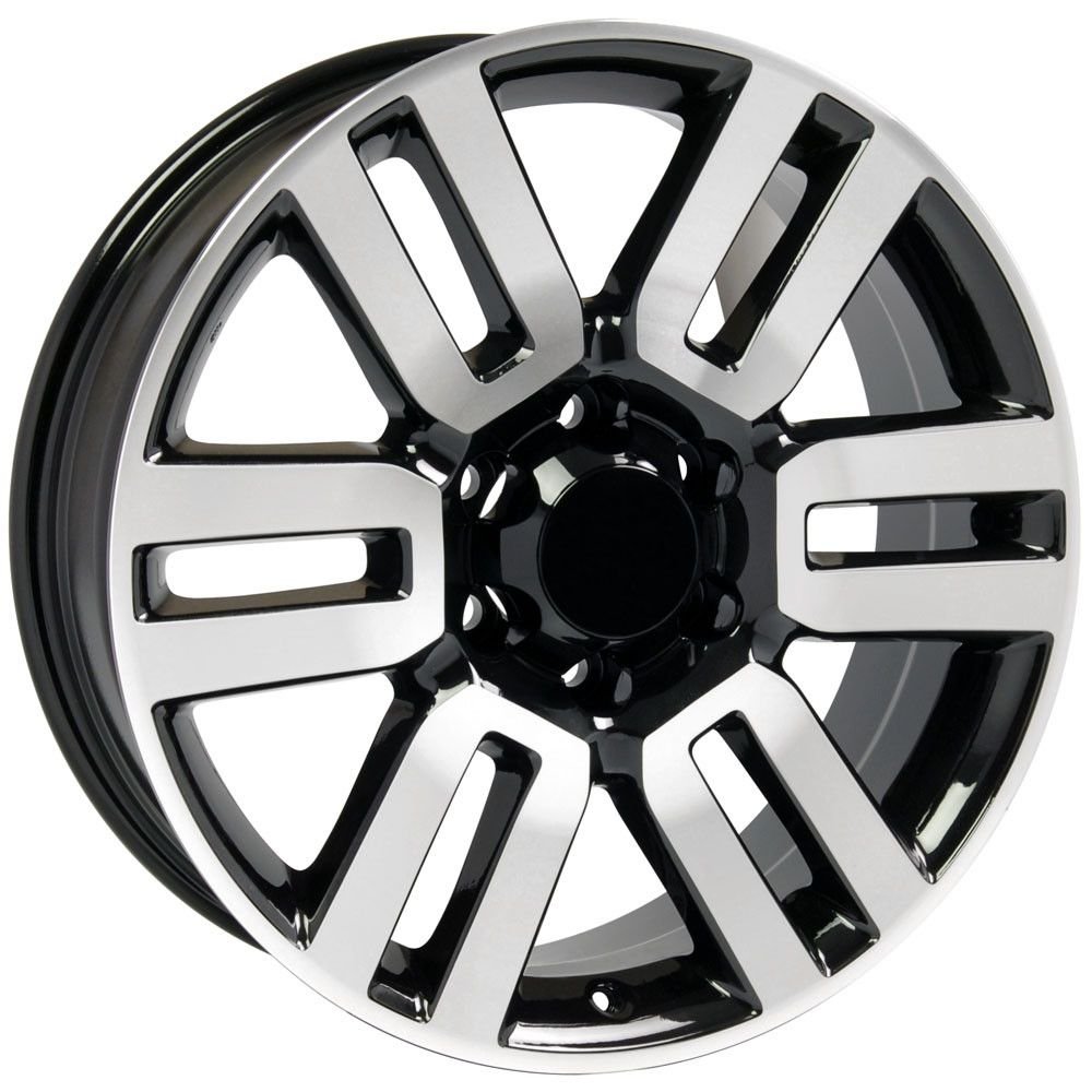 SET OF 4 WHEELS RIMS / W220 /W1300 Black Machined Face 20x8.5 ET 20 6x139.7 CB106.1 - alphasone