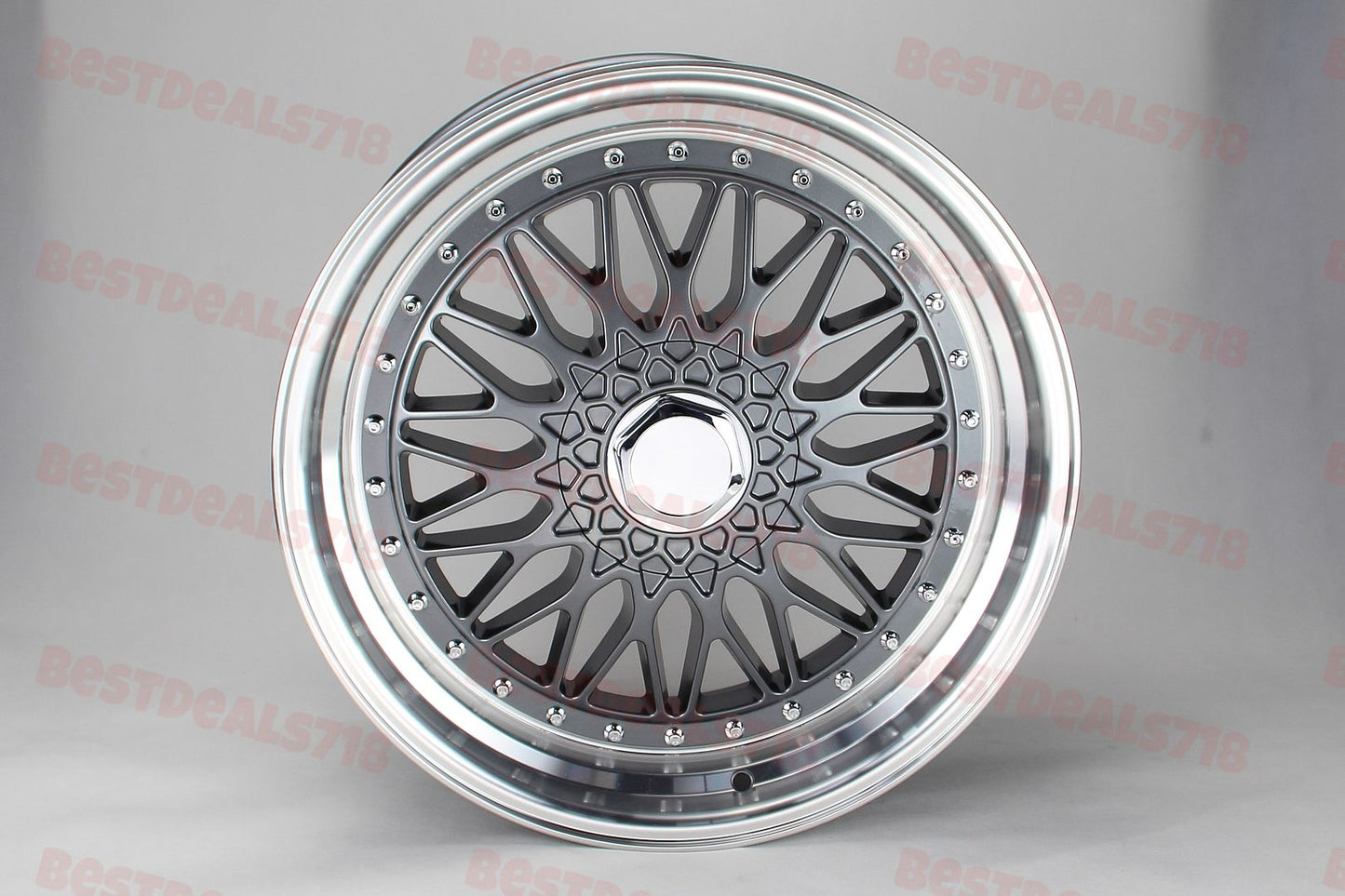 SET of 4 WHEELS RIMS / W3001 Gunmetal Machined Face 19*8.5 ET35 5*112/114.3 CB73.1 - alphasone