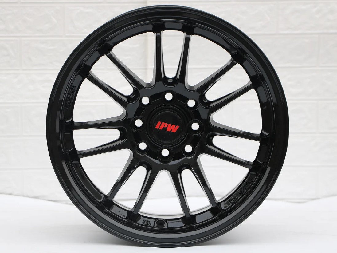 SET of 4 WHEELS RIMS / W560 XH722 Gloss Black 15x7.0 Et35 5x100/114.3 CB73.1 - alphasone