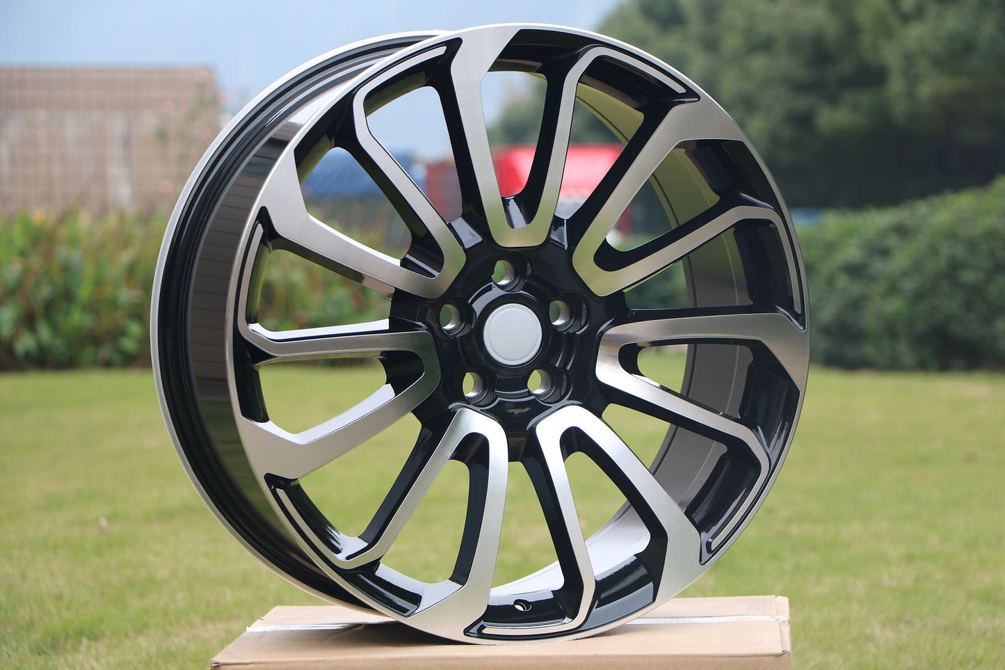 SET of 4 WHEELS RIMS / W795 D959 Black Machined Face 20*9.5 ET45 5*120 CB72.6 D959 - alphasone