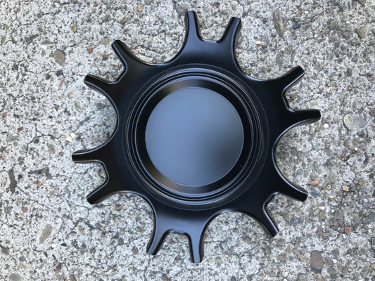 TR4 Center Cap Matte Black With Emblem C-1539 Fit TR4 17"x8 17"x9 Satin Black Wheels - alphasone