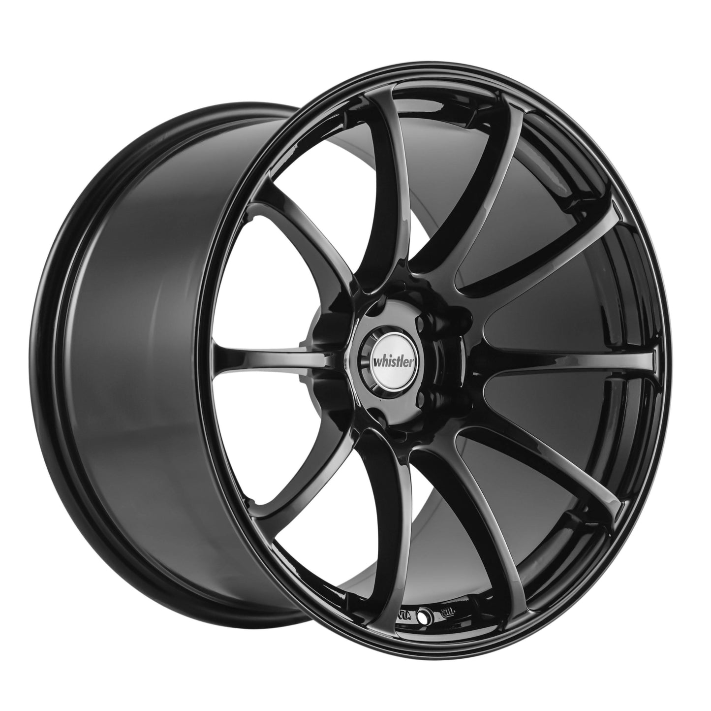 Whistler KR6 18x9.5 5x114.3 +22 73.1 Full Gloss Black - alphasone