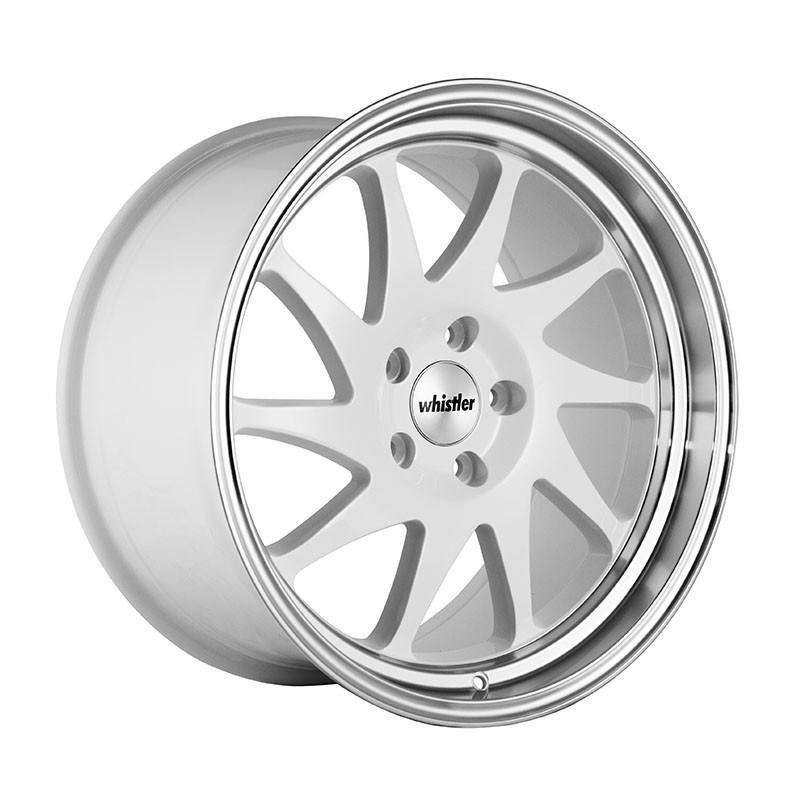 Whistler KR7 17x9 5x114.3 +25 73.1 White Machined Lip - alphasone