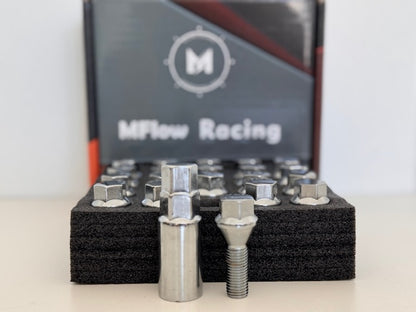 MFLOW Lug Bolt 12X1.5 T28MM L54MM HEX 17MM Conical Seat 20+KEY - Chrome