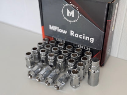 MFLOW Extended 12X1.25 L48mm HEX 3/4 24+Key Conical --Chrome