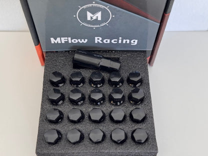 MFLOW Lug Bolt 14X1.25 T28MM L54MM HEX 17MM Ball Seat 20+KEY - Black