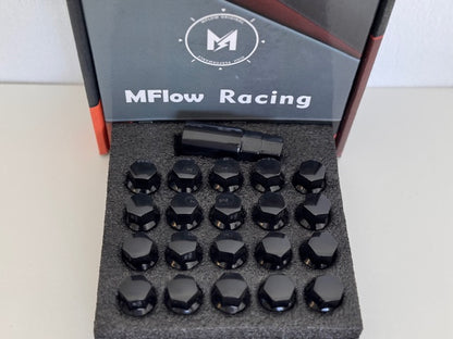 MFLOW Lug Bolt 14X1.5 T28MM L54MM HEX 17MM Conical Seat 20+KEY - Black