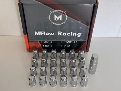 MFLOW 6 SPLINE 12X1.5 L35mm HEX 3/4 24+KEY Conical --Chrome