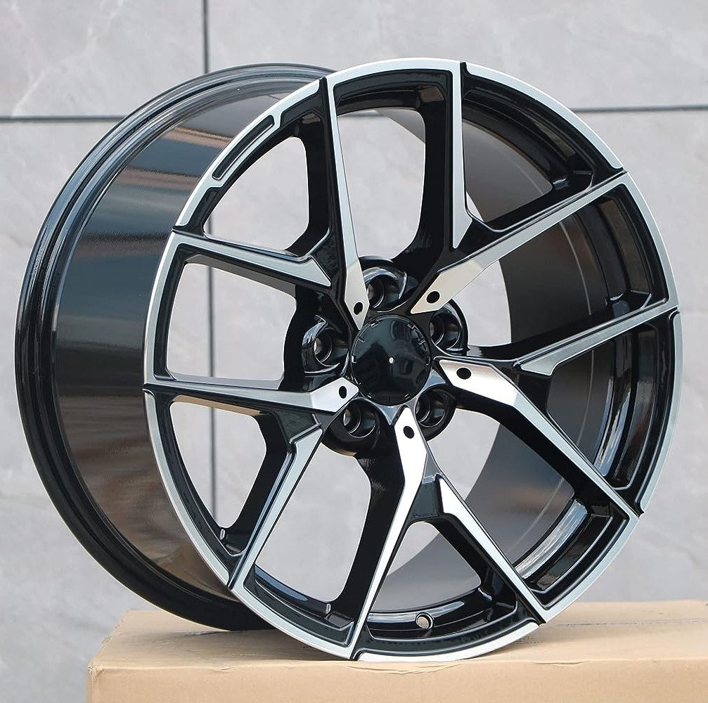 MB19 18x8.5 5x112 +35 66.6 Black Machined Face