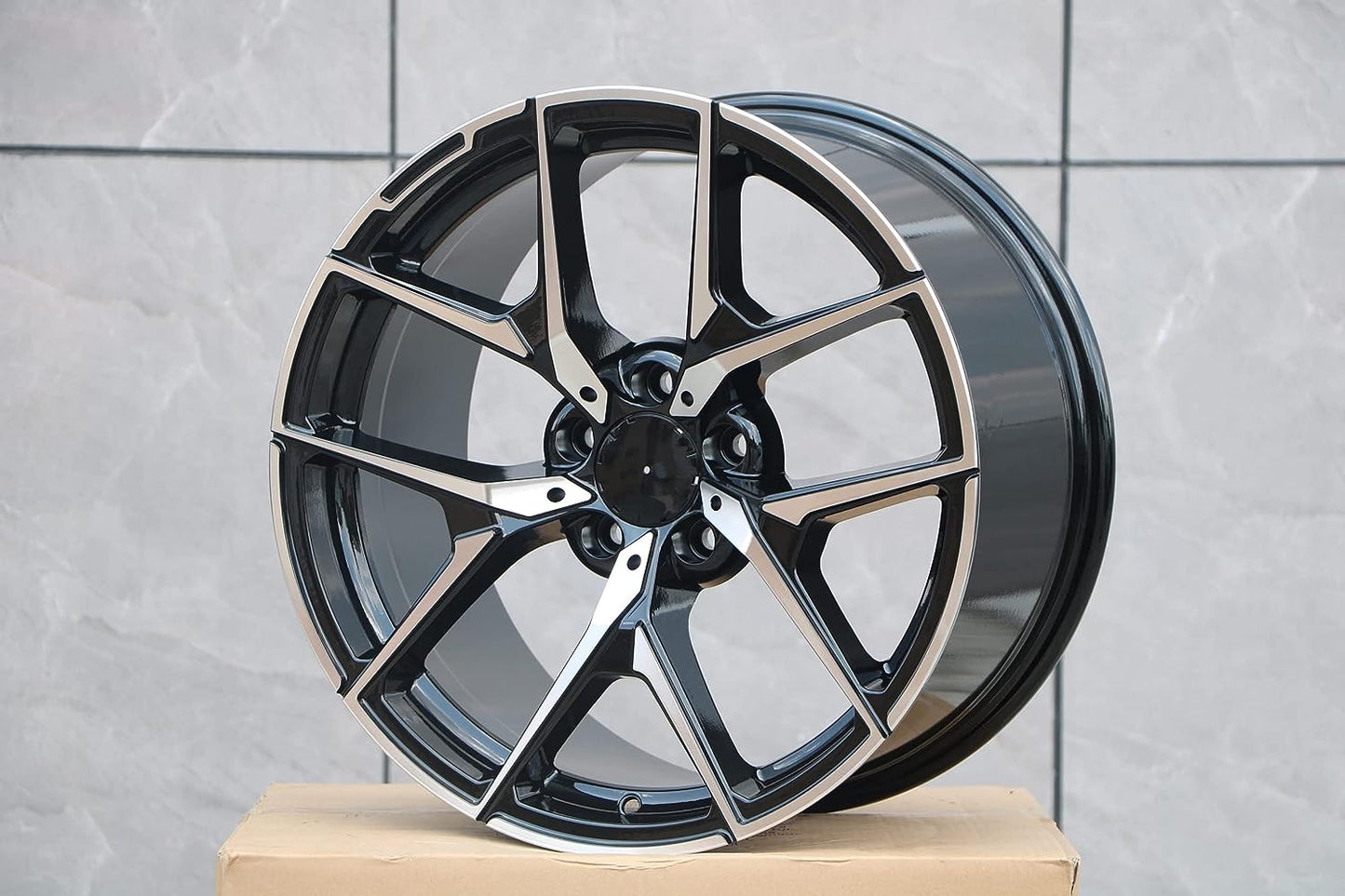 MB19 18x8.5 5x112 +35 66.6 Black Machined Face