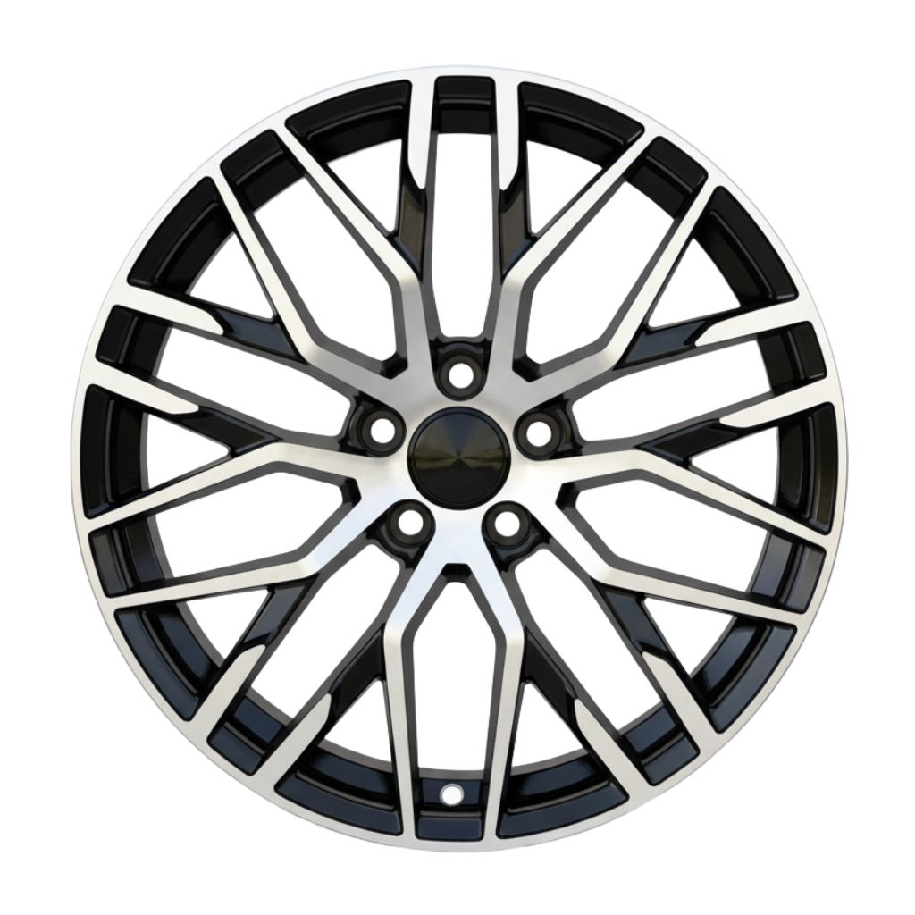 AU1 20x9.0 5x112 +40 66.6 Black Machined Face