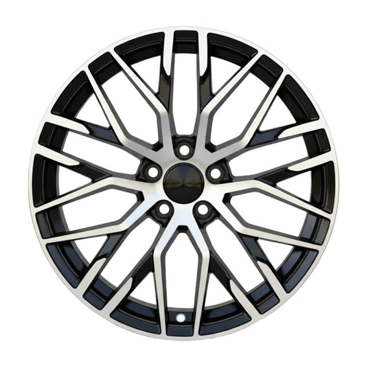 AU1 18X8 +35 5X112 Gloss Black Machined Face