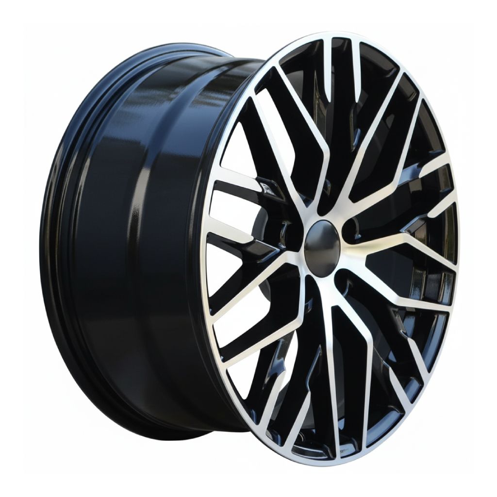 AU1 20x9.0 5x112 +40 66.6 Black Machined Face
