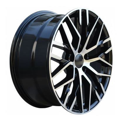 AU1 20x9.0 5x112 +40 66.6 Black Machined Face
