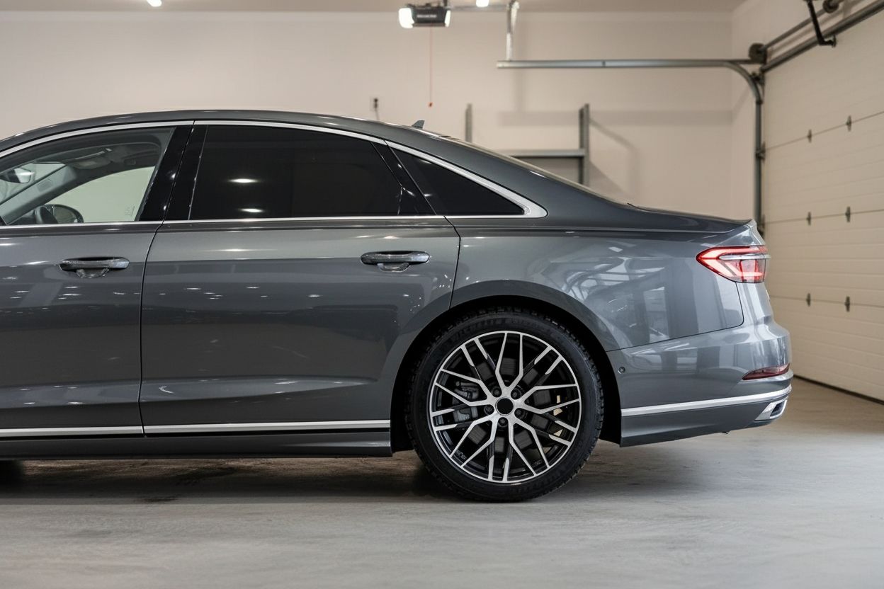 AU1 20x9.0 5x112 +40 66.6 Black Machined Face