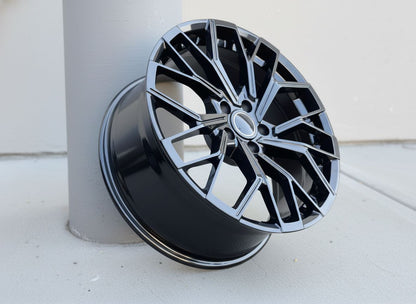 AU18 18x8 5x112 +35 66.6 Gloss Black