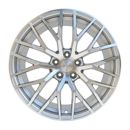 AU1 19x8.5 5x112 +35 66.6 Silver Machined Face