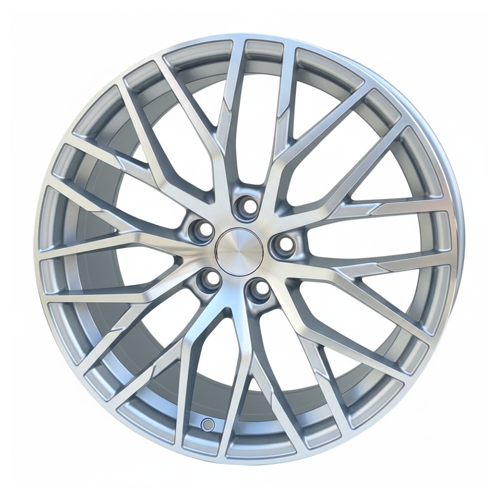 AU1 19x8.5 5x112 +35 66.6 Silver Machined Face