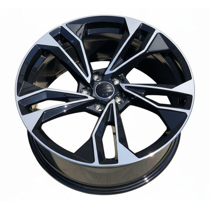 AU12 19x8.5 5x112 +32 66.6 Black Machined Face