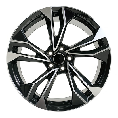 AU12 20x9 5x112 +32 66.6 Black Machined Face