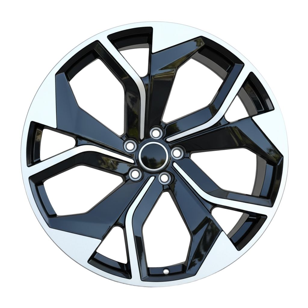AU13 20x9 5x112 +35 CB66.6 Black Machined Face