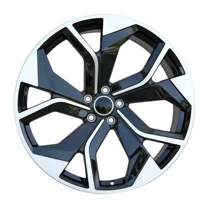 AU13 20x9 5x112 +35 CB66.6 Black Machined Face