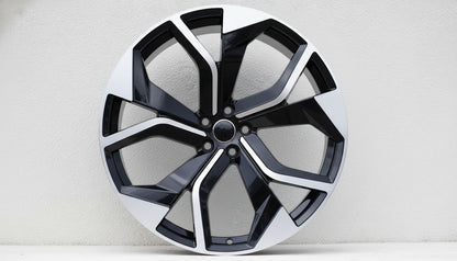 AU13 20x9 5x112 +35 CB66.6 Black Machined Face