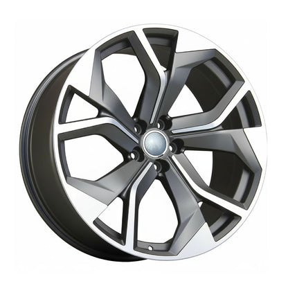 AU13 22x10 5x112 +26 66.6 Gunmetal Machined Face