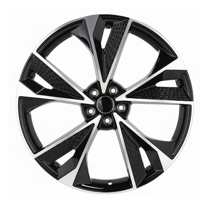 AU14 19x8.5 5x112 +32 66.6 Black Machined Face