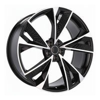 AU14 20x9 5x112 +32 66.6 Black Machined Face
