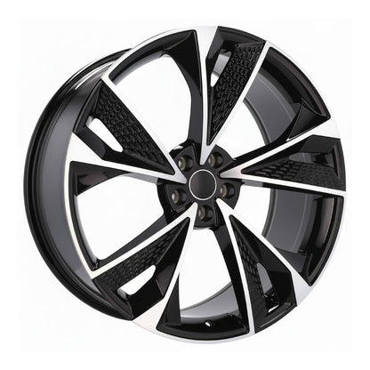 AU14 19x8.5 5x112 +32 66.6 Black Machined Face