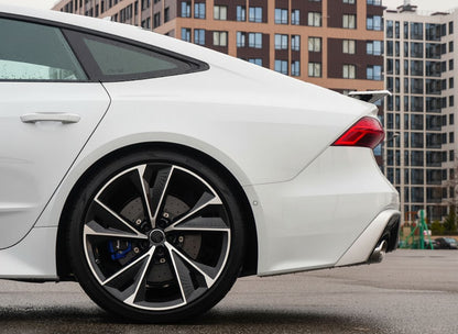 AU14 19x8.5 5x112 +32 66.6 Black Machined Face