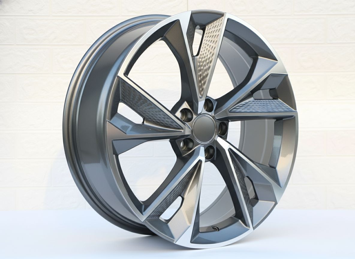 AU14 19x8.5 5x112 +32 66.6 Gunmetal Machined Face